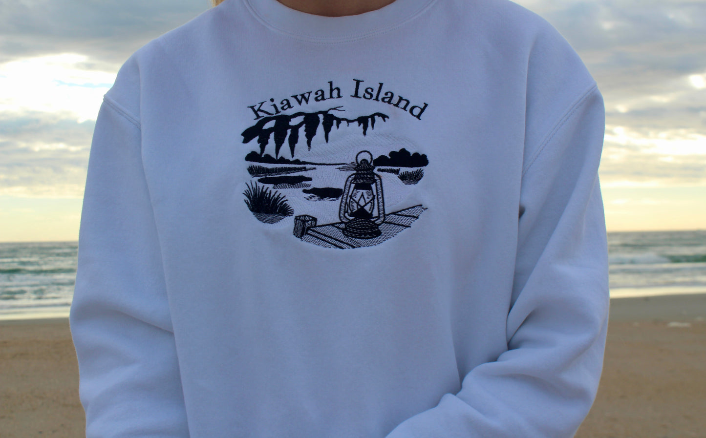 Kiawah Island Embroidered Crewneck