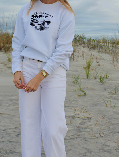 Kiawah Island Embroidered Crewneck